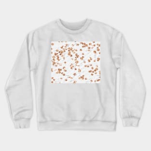 Rose gold crystals - white marble Crewneck Sweatshirt
